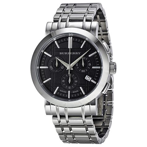 orologio burberry bu1360|Burberry Heritage Chronograph Black Dial Stainless Steel Men's .